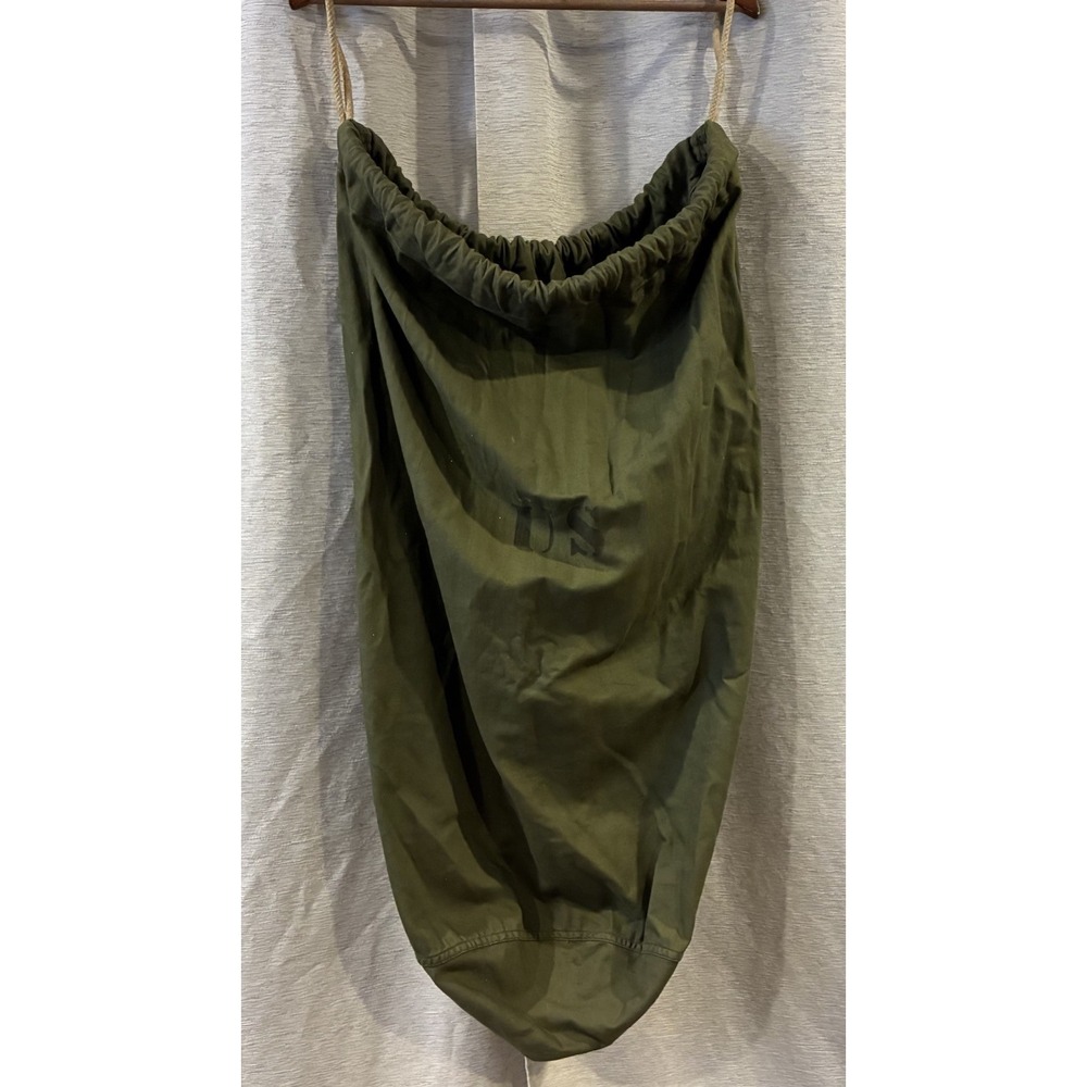 Vintage US Military Barracks Bag Green Large Laundry Bag Sack